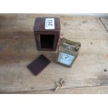 CASED BRASS CARRIAGE CLOCK (AF)