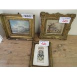 2 W C PAINTINGS SAMBOUGH & MANSE TYRIE & PRINT EARL (AF)