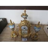 PAIR CLOCK GARNITURES