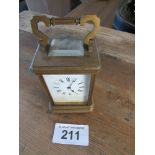 BRASS CARRIAGE CLOCK (AF)