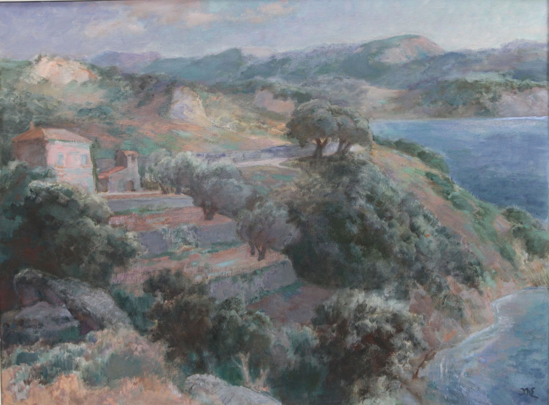 MEYER-EBERHARDT, KURT (1895-1977): "Scirocco über Elba", Öl/Lwd. 103x78 cm, monogr. u.r., Rahmen (