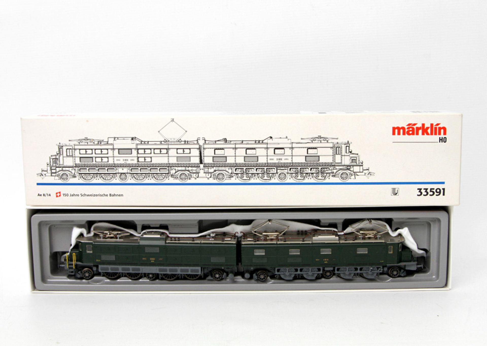 MÄRKLIN Doppellokomotive 33591, Spur H0, elektrische Doppellokomotive Reihe Ae 8/14 der SBB, BN