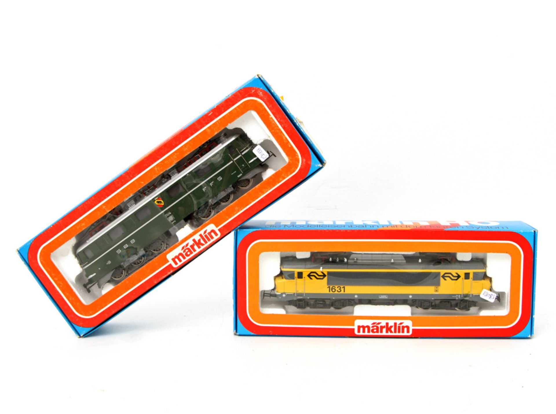 MÄRKLIN Schweizer E-Lok 3050 und 3326, Spur H0, Reihe Ae 6/6 der SBB, BN 11414 und Serie 1600 der