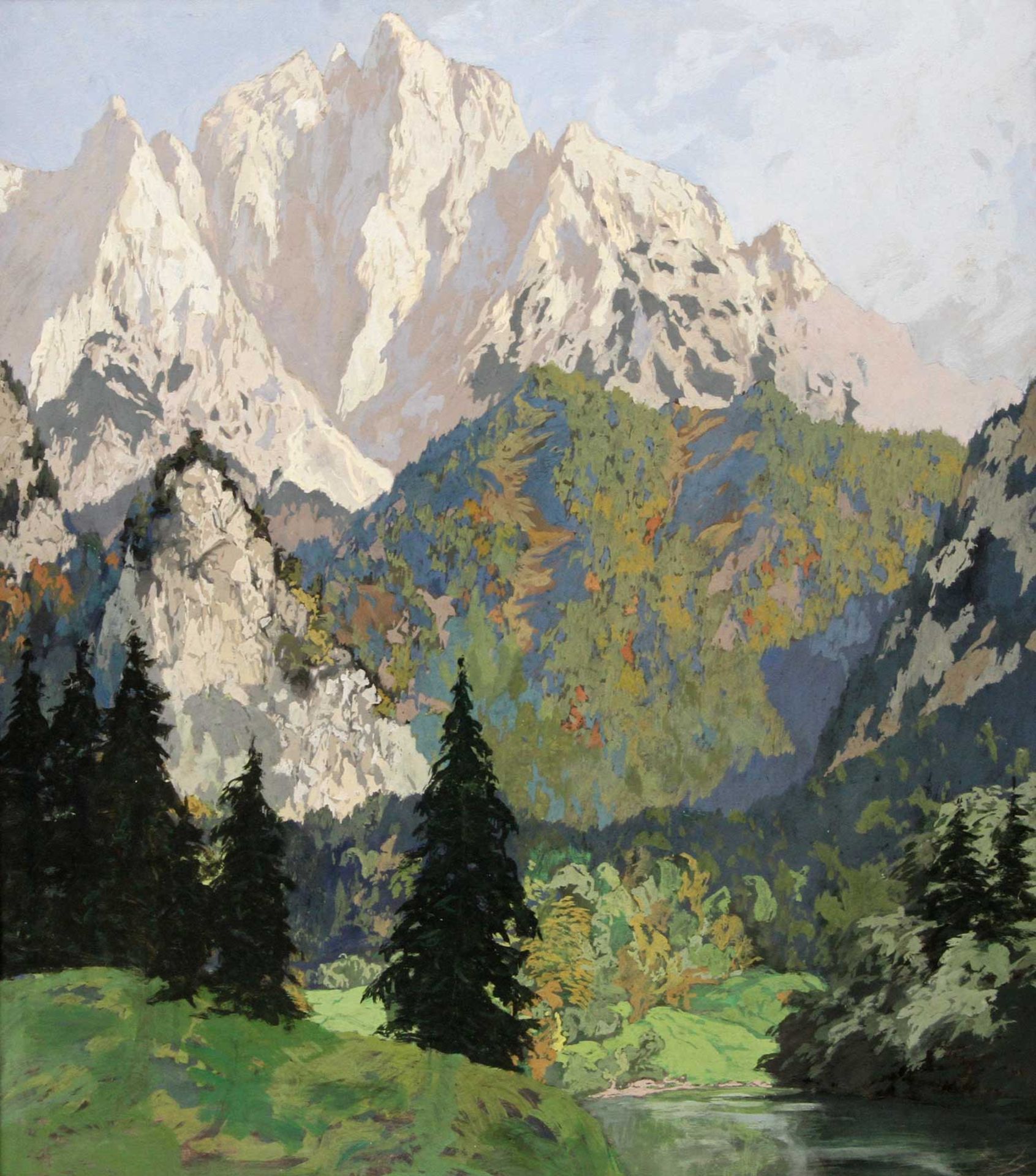 HODIENER, HUGO (Mährisch Trübau 1886-1945 Klais), "In den Dolomiten" das Hochgebirge mit