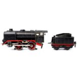 MÄRKLIN Schlepptenderlok R 66/12910 inkl. Rechnungen, Spur 0, schwarzes Blechgehäuse mit