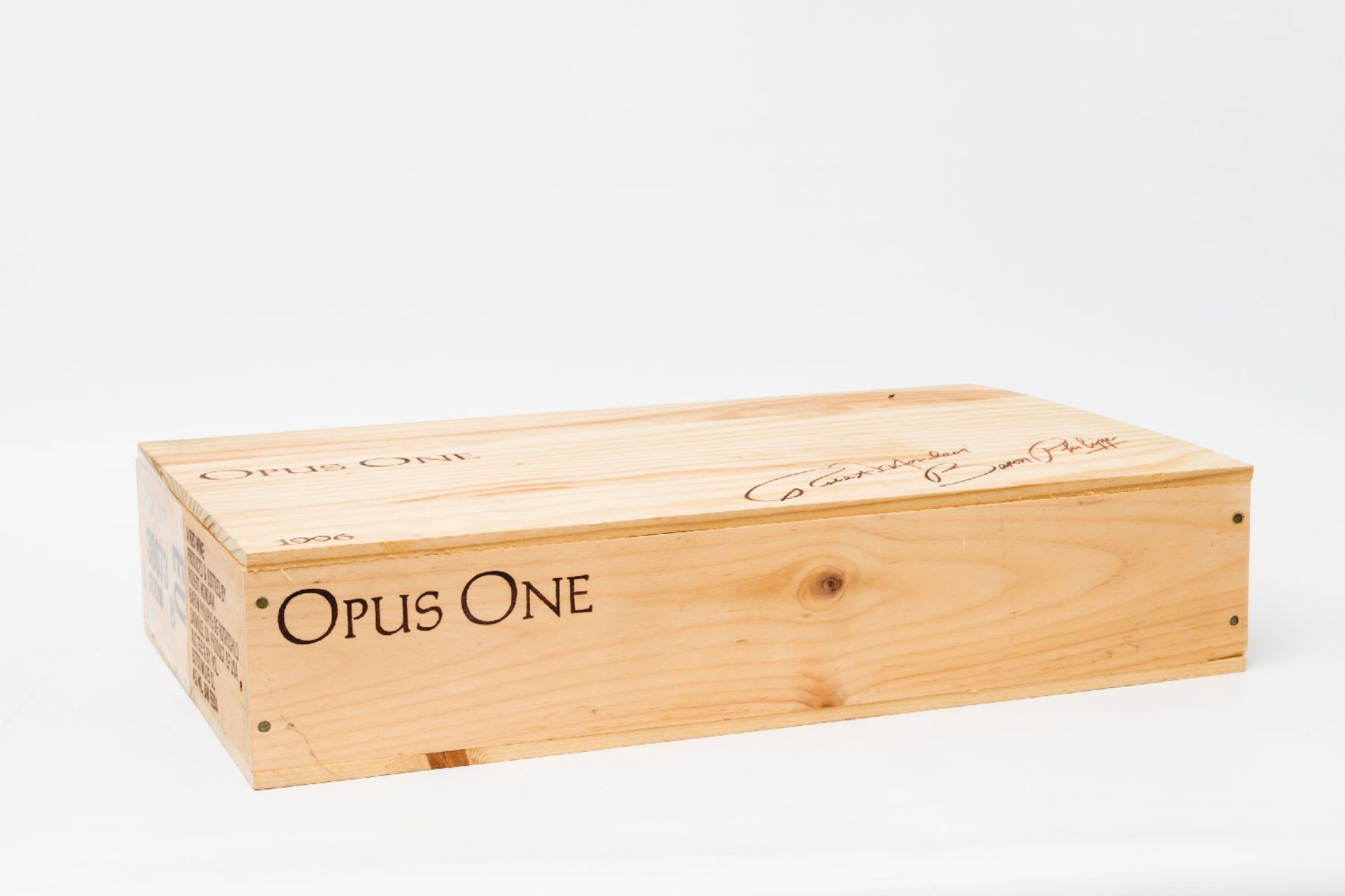 6 Flaschen in ungeöffneter Original-Holzbox BARON PHILIPPE DE ROTHSCHILD, Robert Mondavi, 'Opus