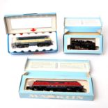 MÄRKLIN drei Loks 3021/3074/3031, Spur H0, bestehend aus Diesellok 3021: BN V 200 006, rot,