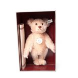 STEIFF Teddy Rosé Nr. 0171/25, 1990, Replica von 1925, limit. Aufl. von 8000 Stück. Knopf, Fahne,