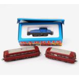 MÄRKLIN Diesellok und Schienenbus mit Beiwagen, Spur H0, Kunststoff-Gehäuse, bestehend aus 3078: