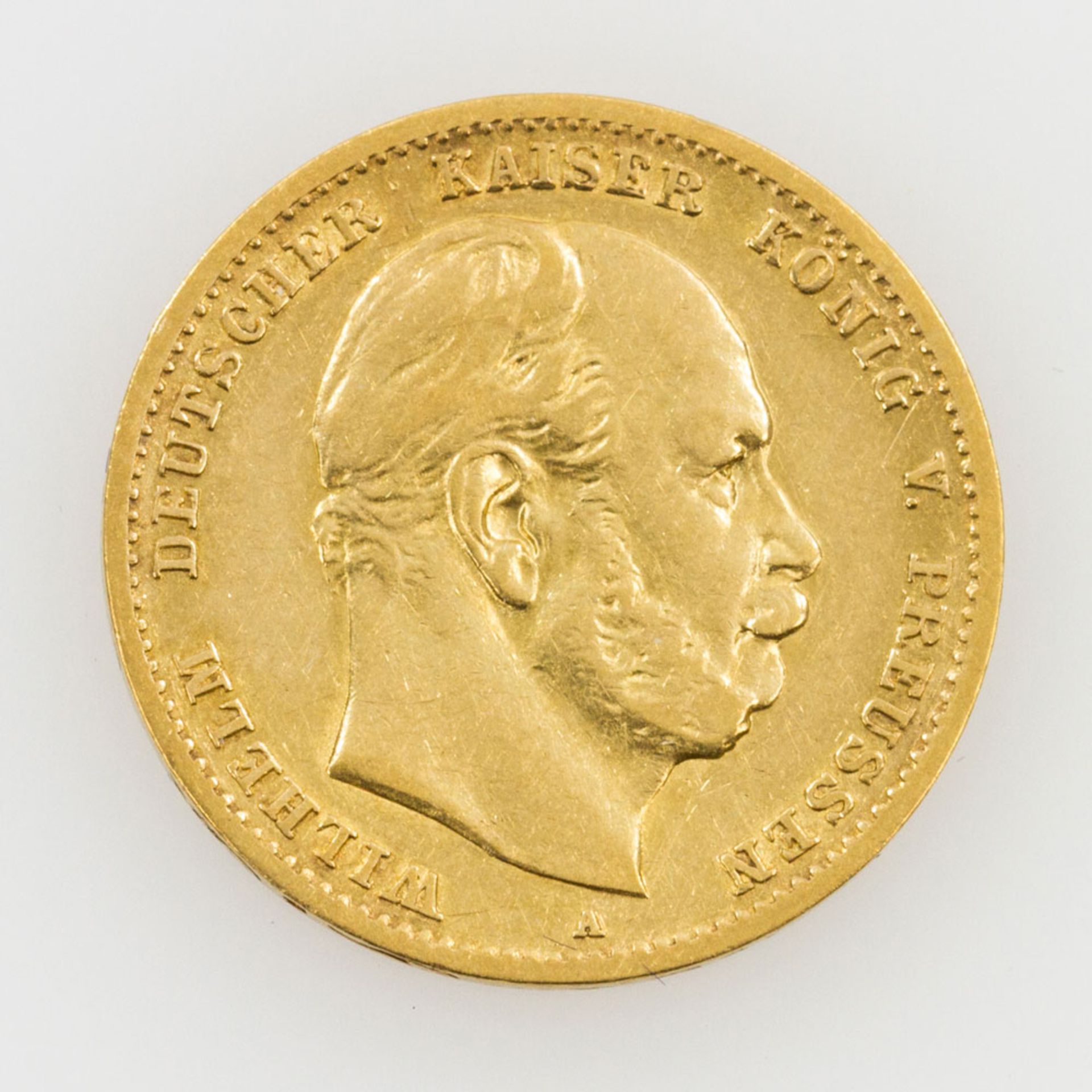 Preussen/GOLD - 10 Mark 1873 A, Wilhelm I., ca. 3,58 g feín, ss