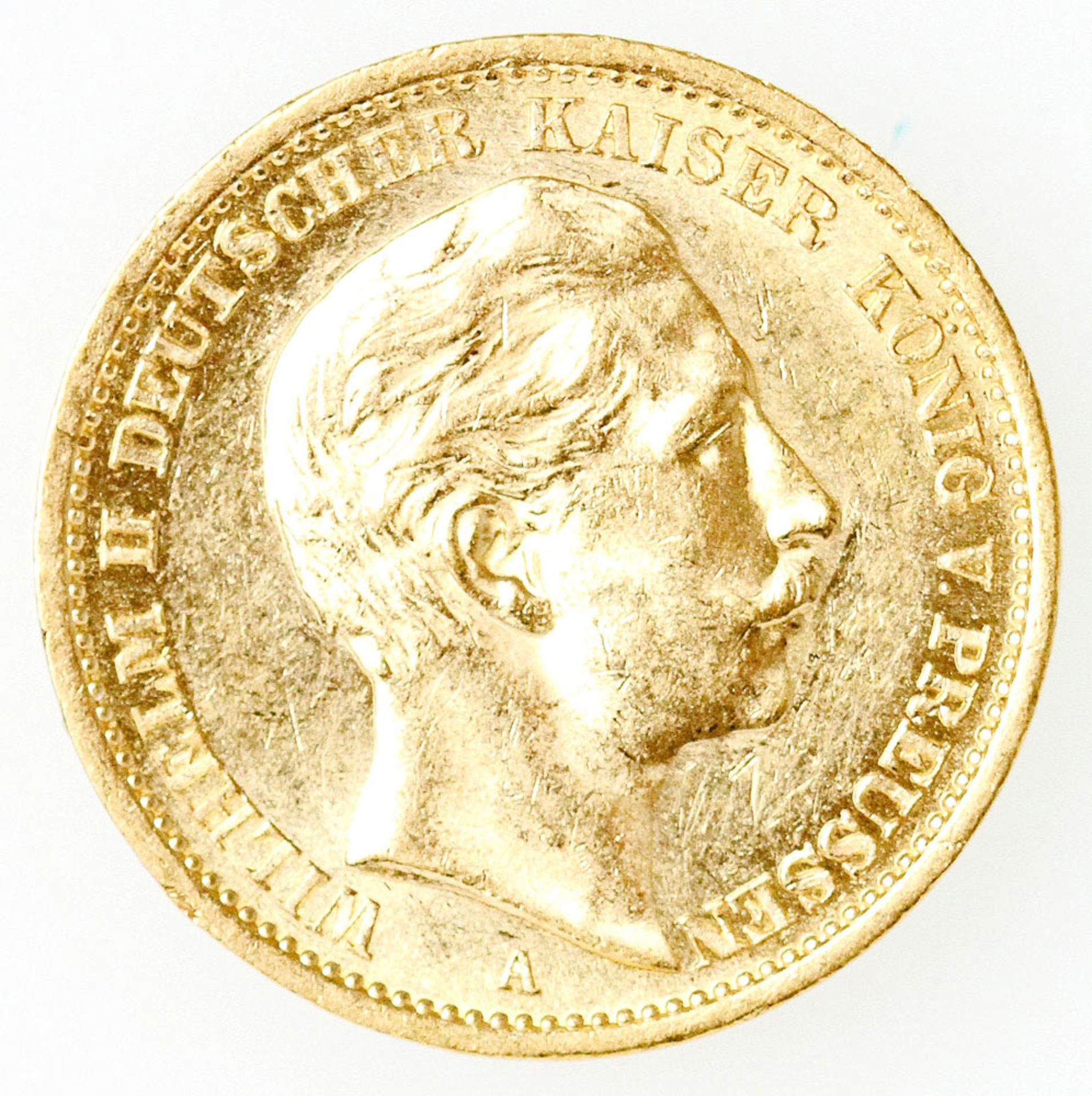 Preussen/GOLD - 20 Mark 1907/A, ss., 7,16g GOLD fein.