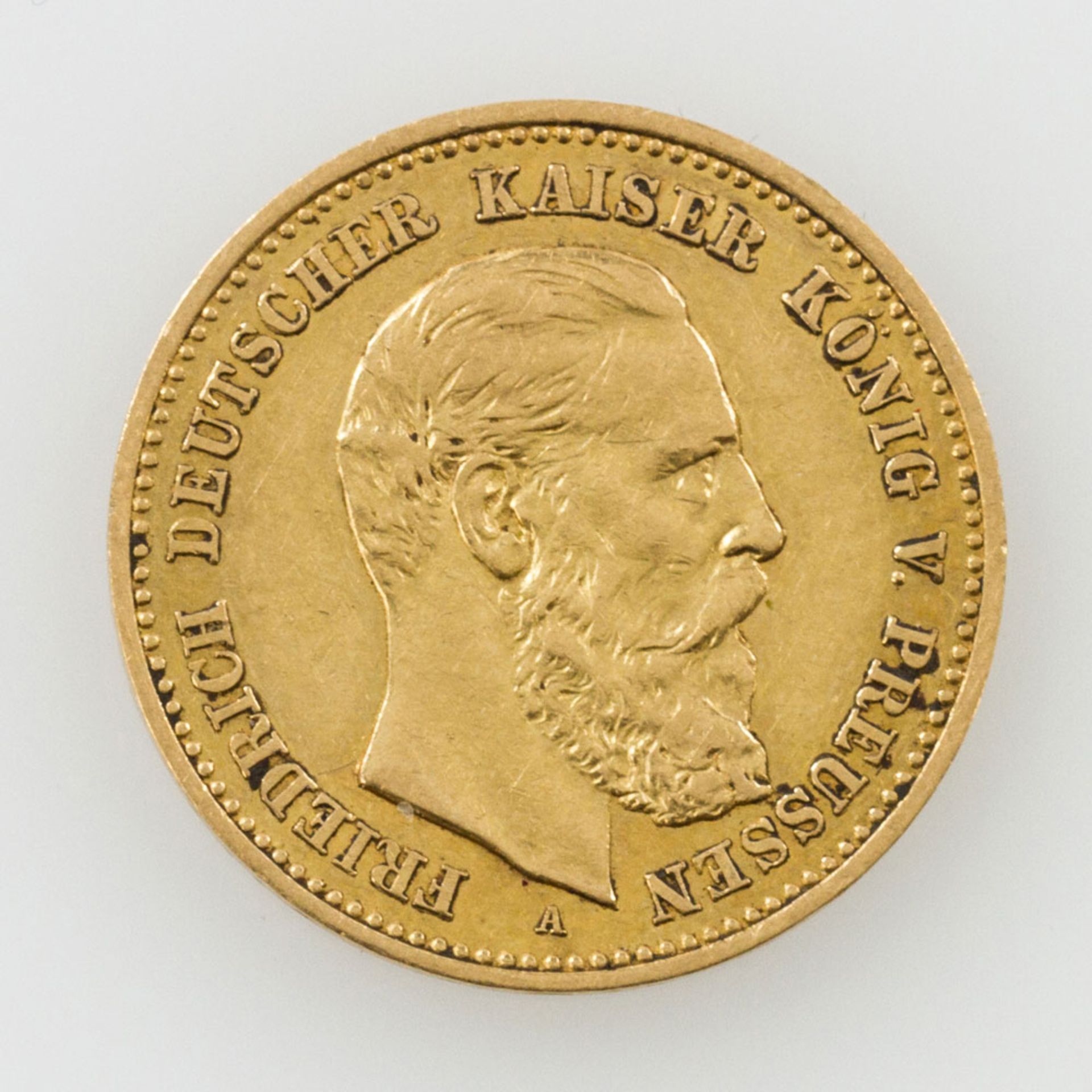 Preussen/GOLD - 10 Mark 1888 A, Friedrich III., ca. 3,58 g fein, ss