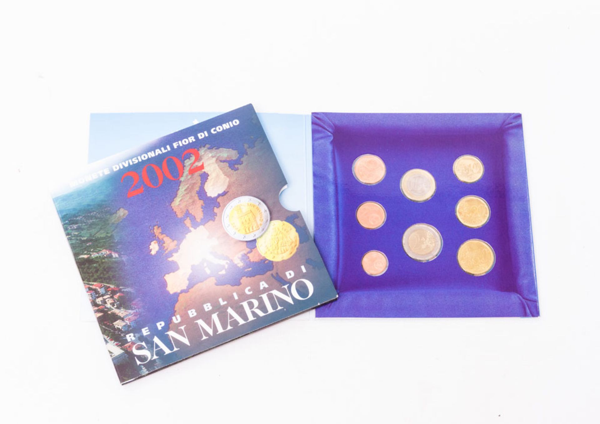 San Marino - KMS 2002, 1 Eurocent bis 2 Euro, st.
