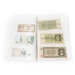 Kleine Zusammenstellung Banknoten, 20.Jh. - dabei z.B. 1 x Reichsbanknote - Zwanzig [...]
