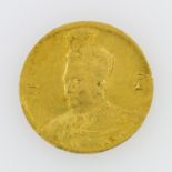 Iran/Silber - 1/2 Toman 1909, Mohammed Ali, ss., Schrötlingsfehler, Friedberg 79, 1,5g Gold rau.