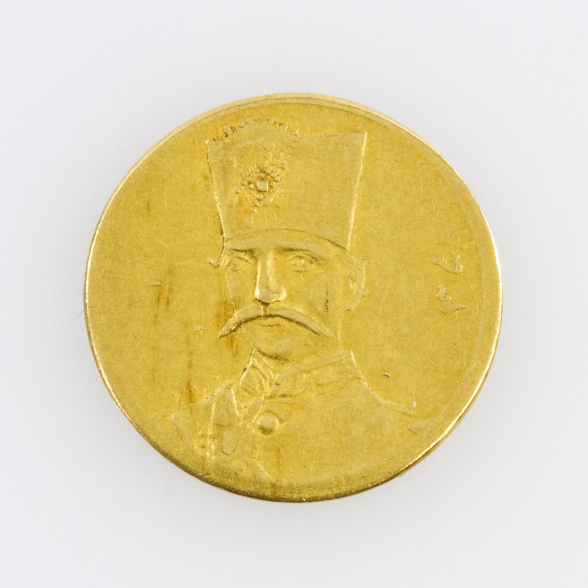Iran/Gold - 1/2 Toman Jahr ?, Nasredin, ss., KM 927, 1,45g Gold rau.