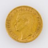 Hessen/GOLD - 20 Mark 1897 A, Ernst Ludwig v. Hessen, ca, 7,16 g fein, ss
