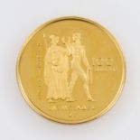 Kanada/GOLD - 100 Dollars 1976 Olympia, ca. 1/2 Unze fein. Ex proof, Fingerabdrücke, Etui
