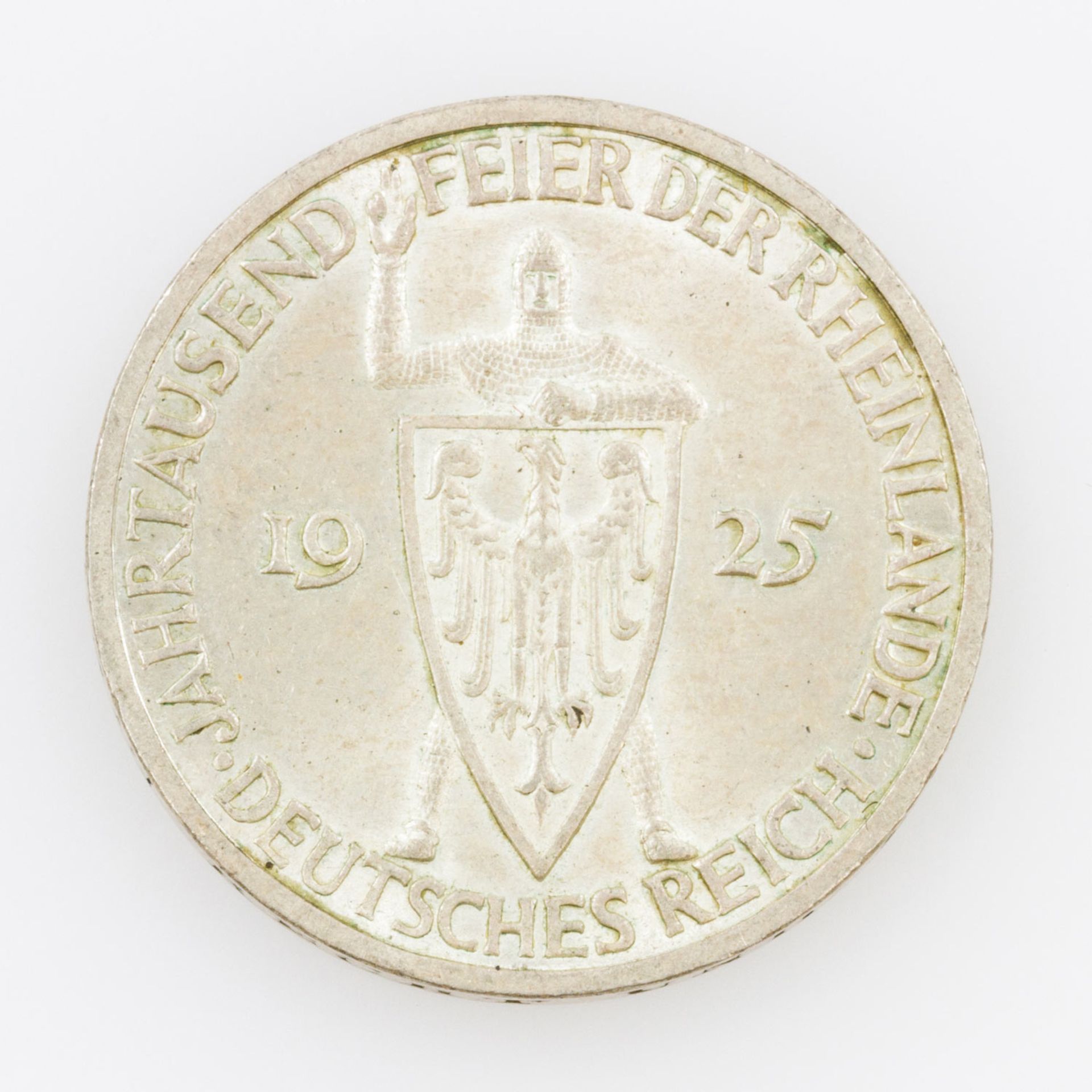 Dt. Reich / Weimarer Republik - 3 Reichsmark 1925/F, Tausendjahrfeier Rheinlande, vz.