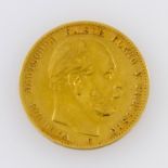 Preussen/GOLD - 10 Mark 1872 C, Wilhelm I., ca. 3,58 g fein, ss