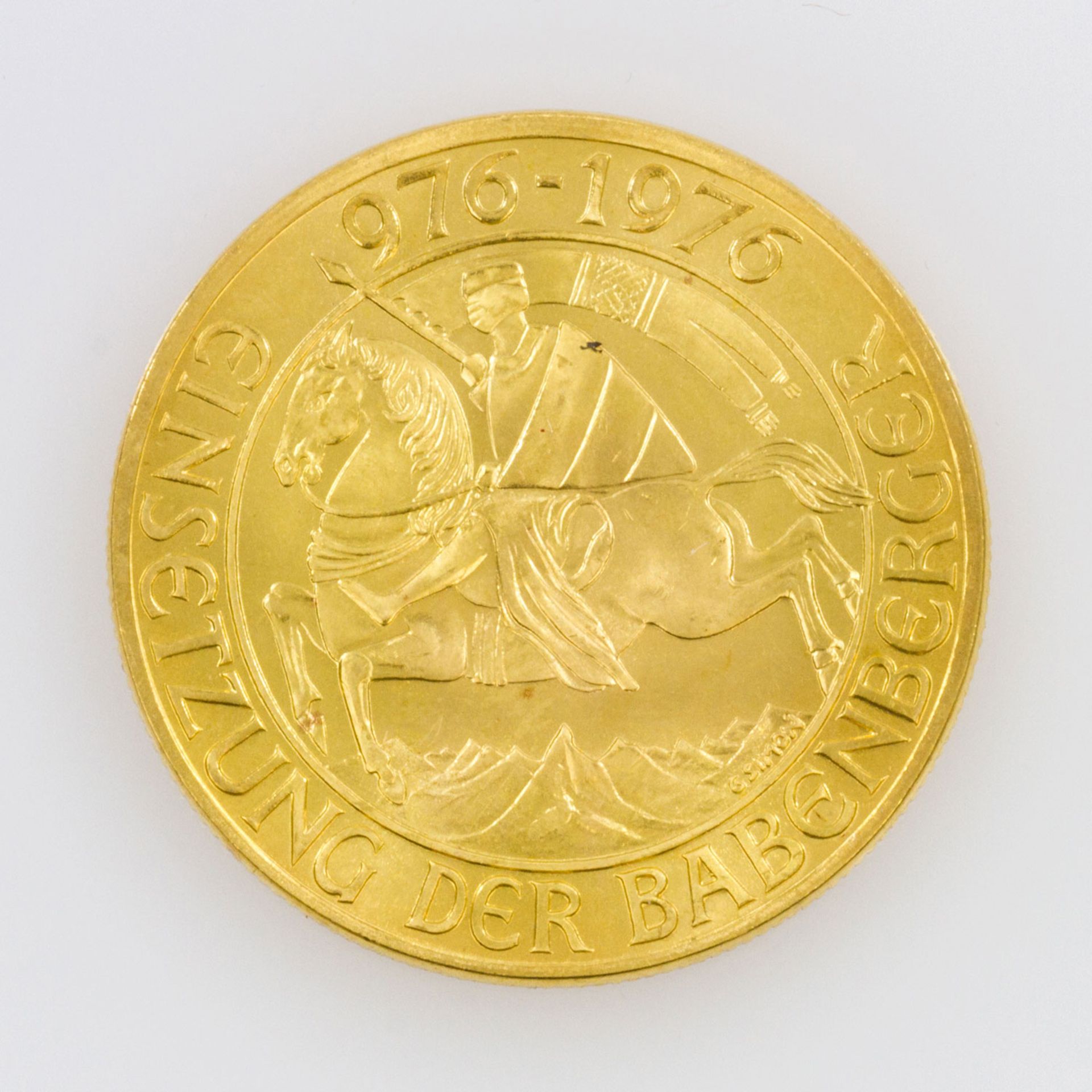 Österreich/GOLD - 1000 Schilling 1976 Babenberger, ca. 12,15 g fein, vz-st