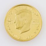 Niue/GOLD - 250 Dollars 1988, John F. Kennedy, ca. 10, 3 g rau, Feingold 916,6/1000. PP