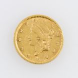 USA/Gold - 1 Dollar 1853, Liberty Head, ss., 1,5g Gold fein.