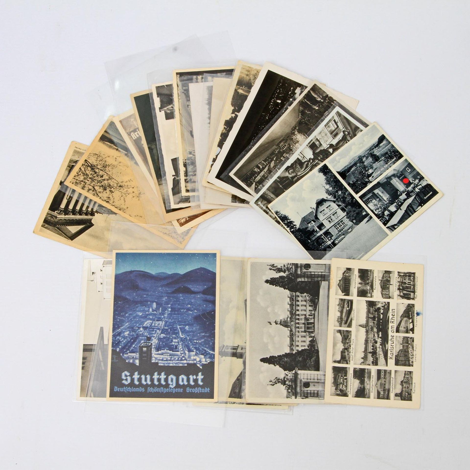 Ansichtskarten 1933-1945 überwiegend Raum Stuttgart und Südwesten - Darunter seltene Karte "