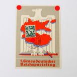 Postkarten 1933-1945 - Nürnberg. 1 Karte, "1. Grossdeutscher Reichsparteitag", Sonderstempel avers /