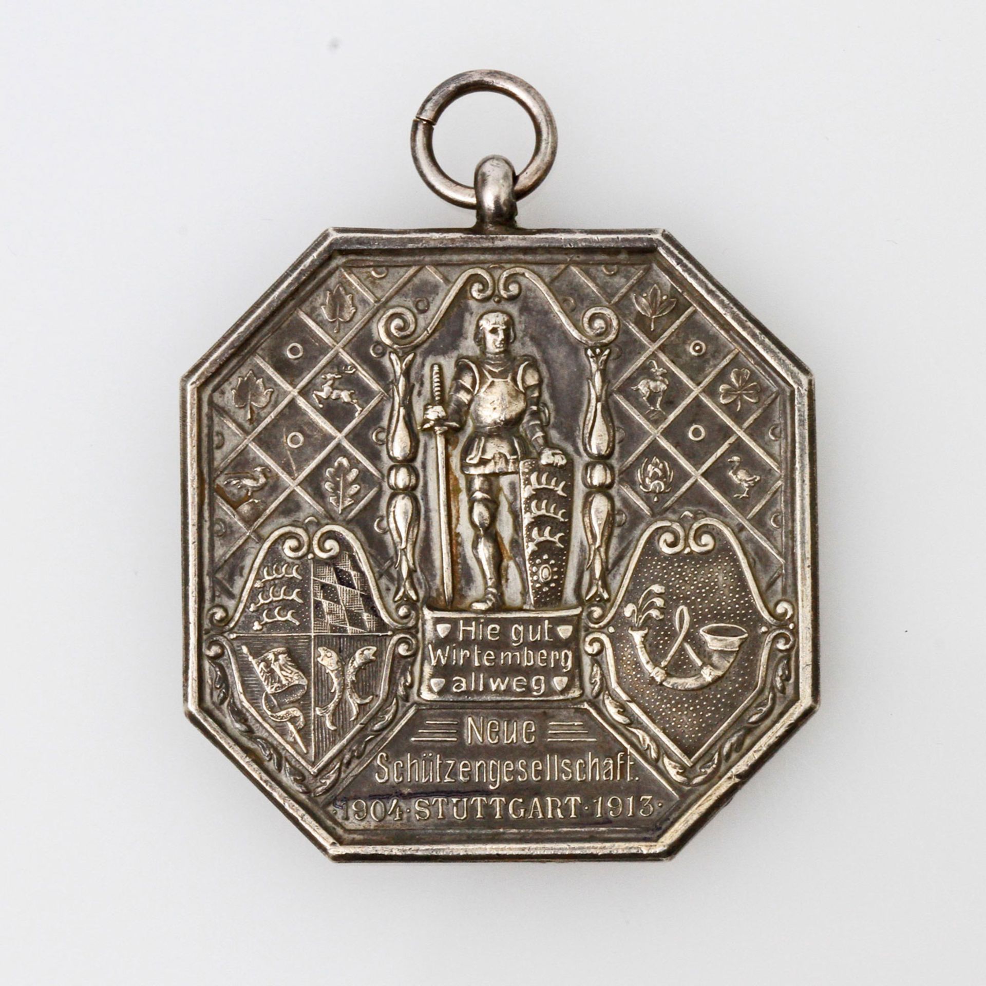 Württemberg / Stuttgart - Oktogonale Medaille 1913, von Mayer und Wilhelm, a.d. 25. Württembergische - Bild 2 aus 3