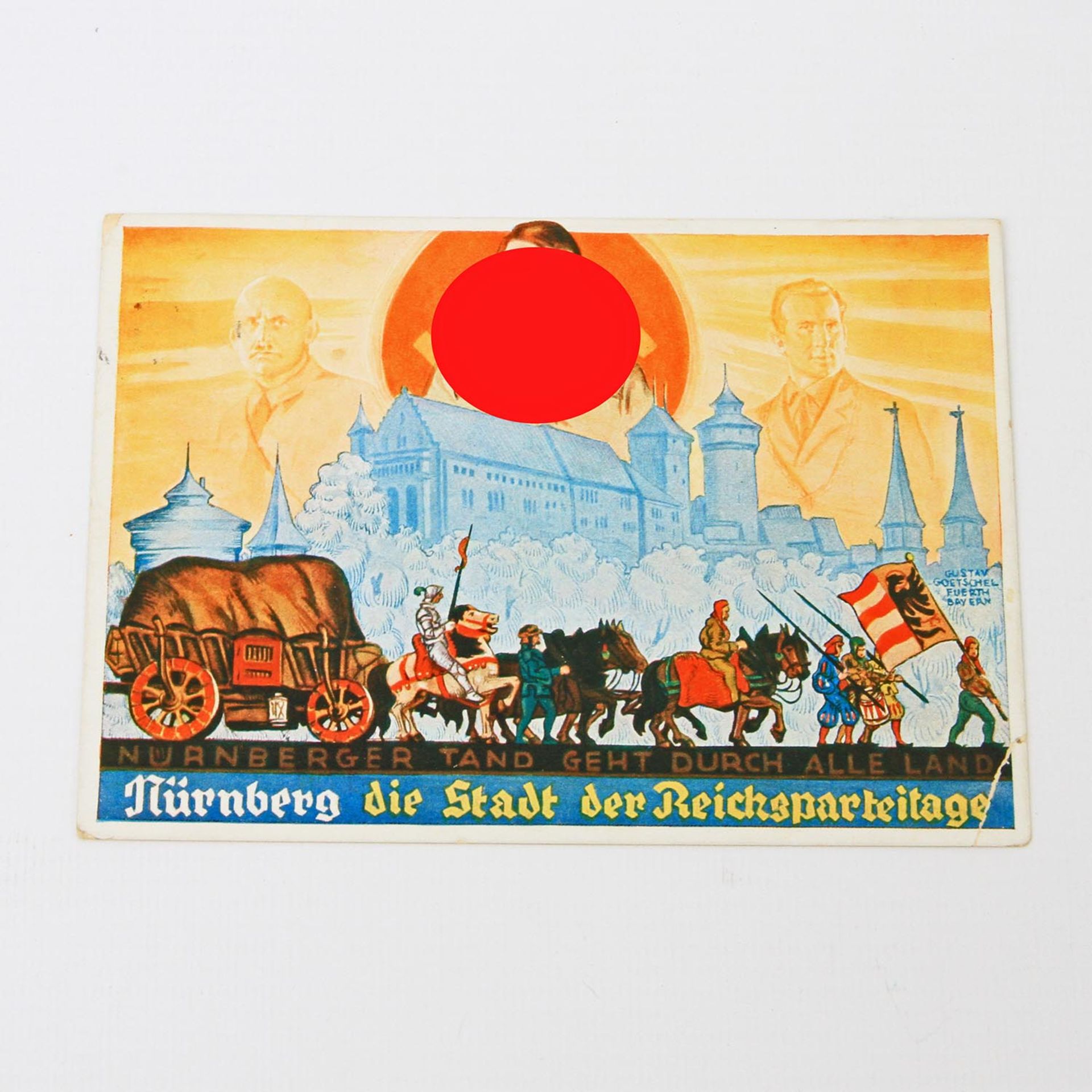 Postkarten 1933-1945 - Nürnberg. 1 Karte "Nürnberger Tand geht durch alle Land / Nürnberg die