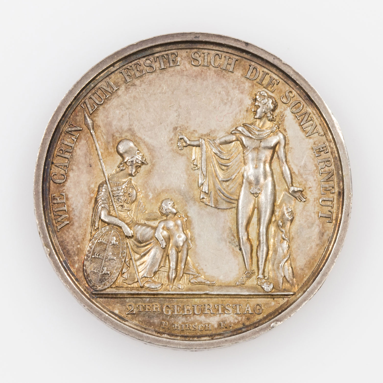 Württemberg/Kronprinz Carl - Silberne Medaille 1824, auf den 2. Geburtstag des Kronprinzen, R.
