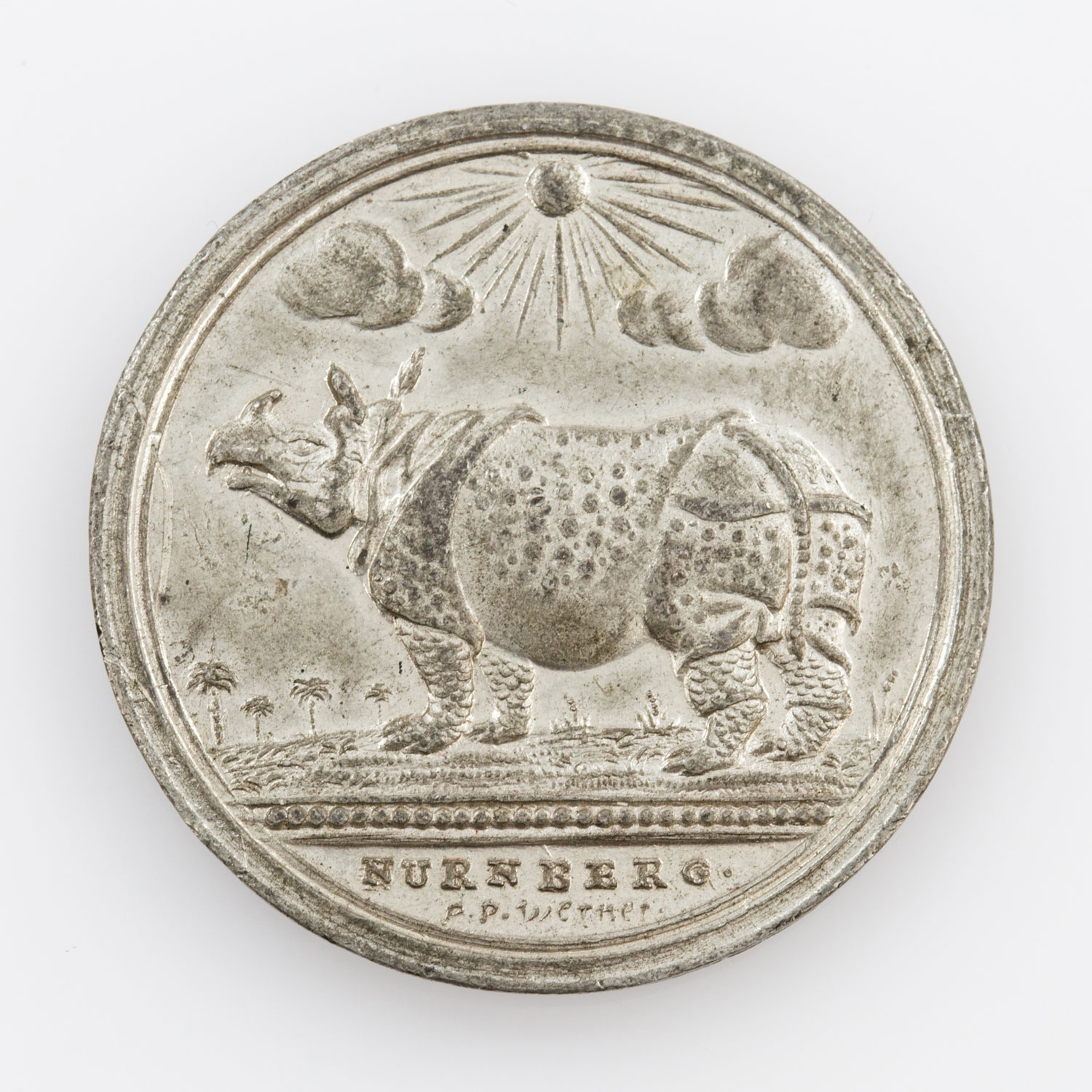 Nürnberg - Zinn-Medaille v. P. P. Werner, auf das seit dem 12. Juli 1748 öffentlich gezeigte