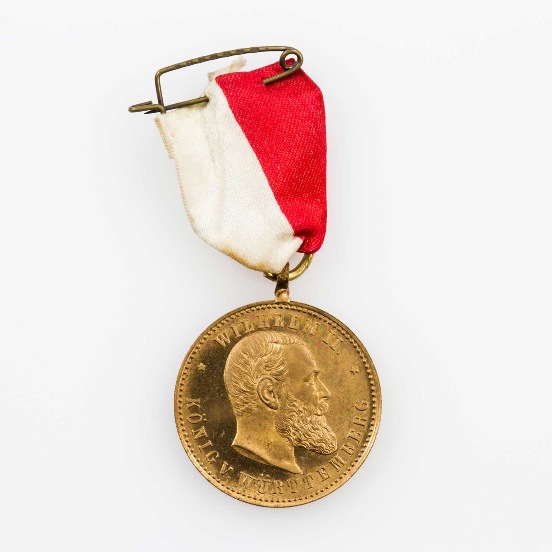 Württemberg/Bad Cannstatt - Medaille mit Öse und Originalband, Einweihung König Karl Brücke 1893.