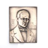 Württemberg / Personen / Komponist - Friedrich Silcher, versilberte Bronzeplakette o.J., Mayer und