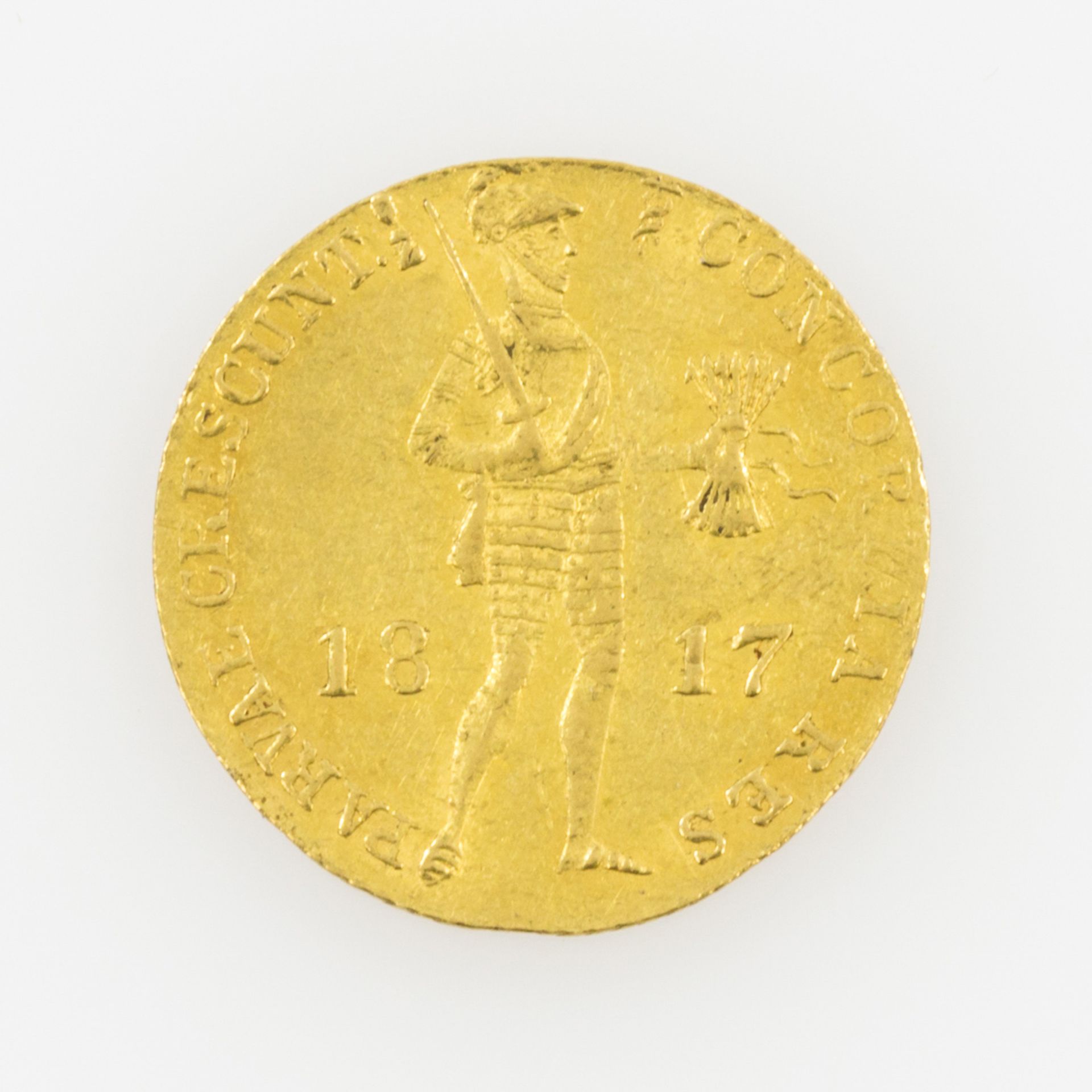 Niederlande, Königreich/GOLD - Wilhelm I., 1815-1840, 1 Ducat 1817. Gold 3,49 g. Friedberg 331,