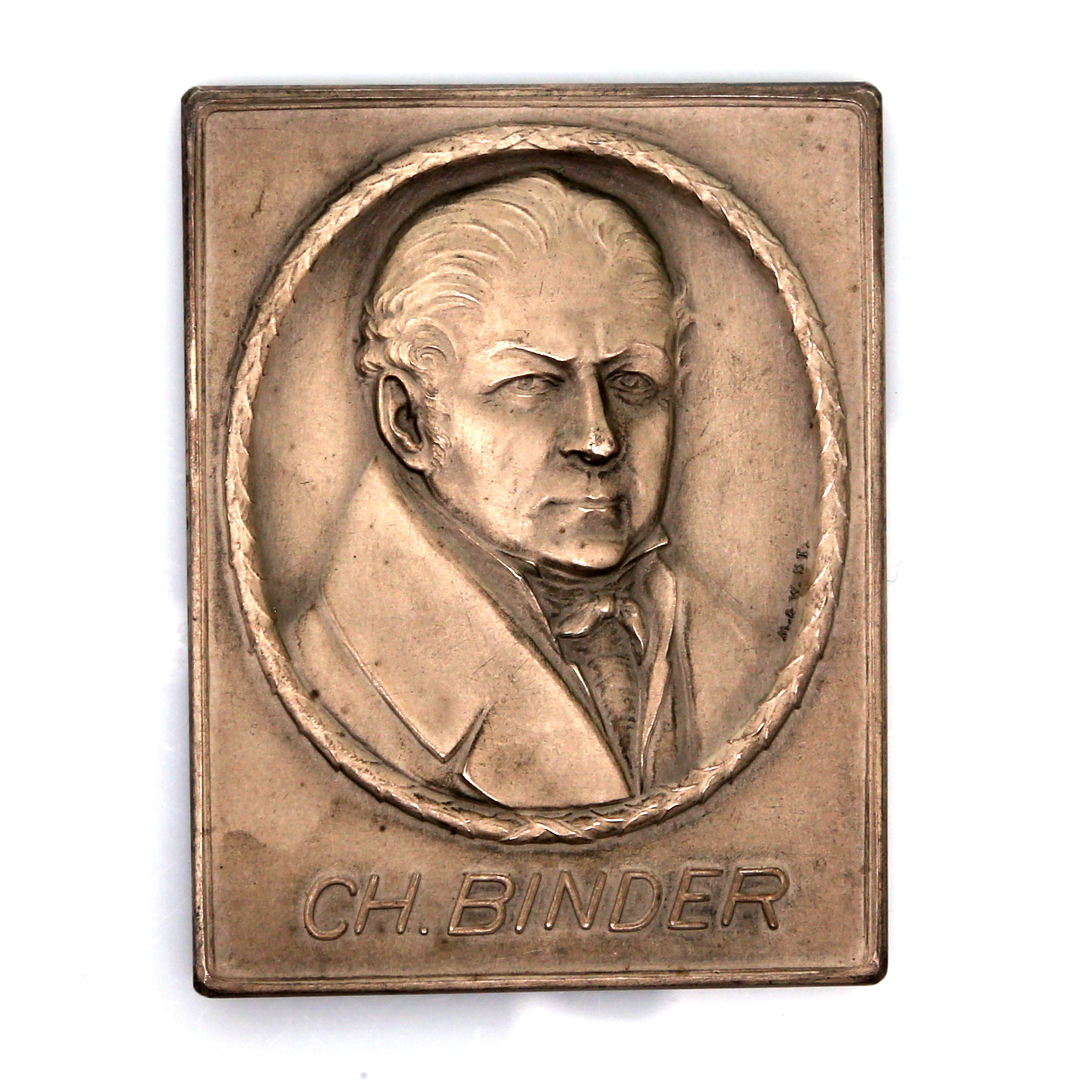 Württemberg / Personen / Numismatiker - Christian Binder 1914, Ag-Medaille der Stuttgart. Numism.