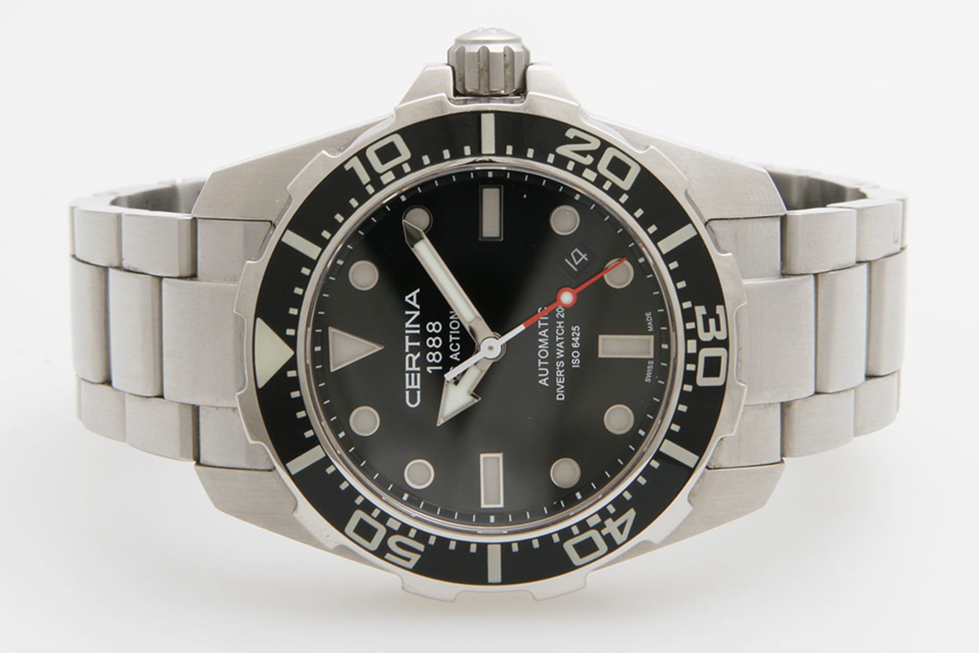 CERTINA Herrenuhr "DS Action". Edelstahl. Automatic-Werk, Cal. ETA 2824-2. Mit Papieren u. Kaufbeleg