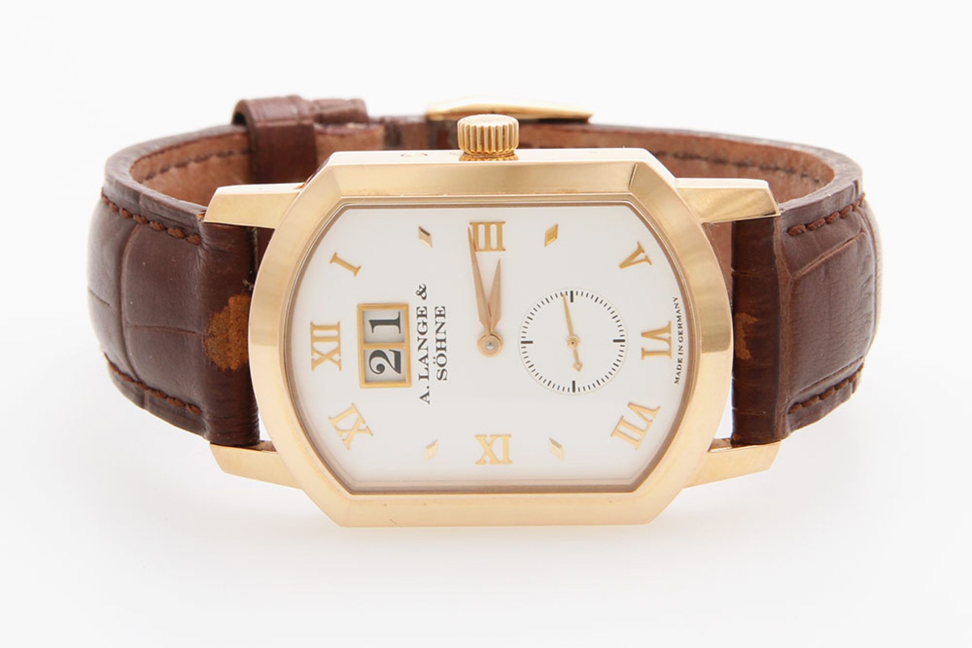 A.LANGE & SÖHNE Armbanduhr "Arkade". Rosé-Gold 18K. Handaufzugwerk, Cal. L 911.4. Lederband (nicht