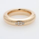 G. KRAUSS Ring mit Brillanten zus. ca. 0,1ct, Feines Weiß/ VS, Roségold 18K, Ringschiene innen