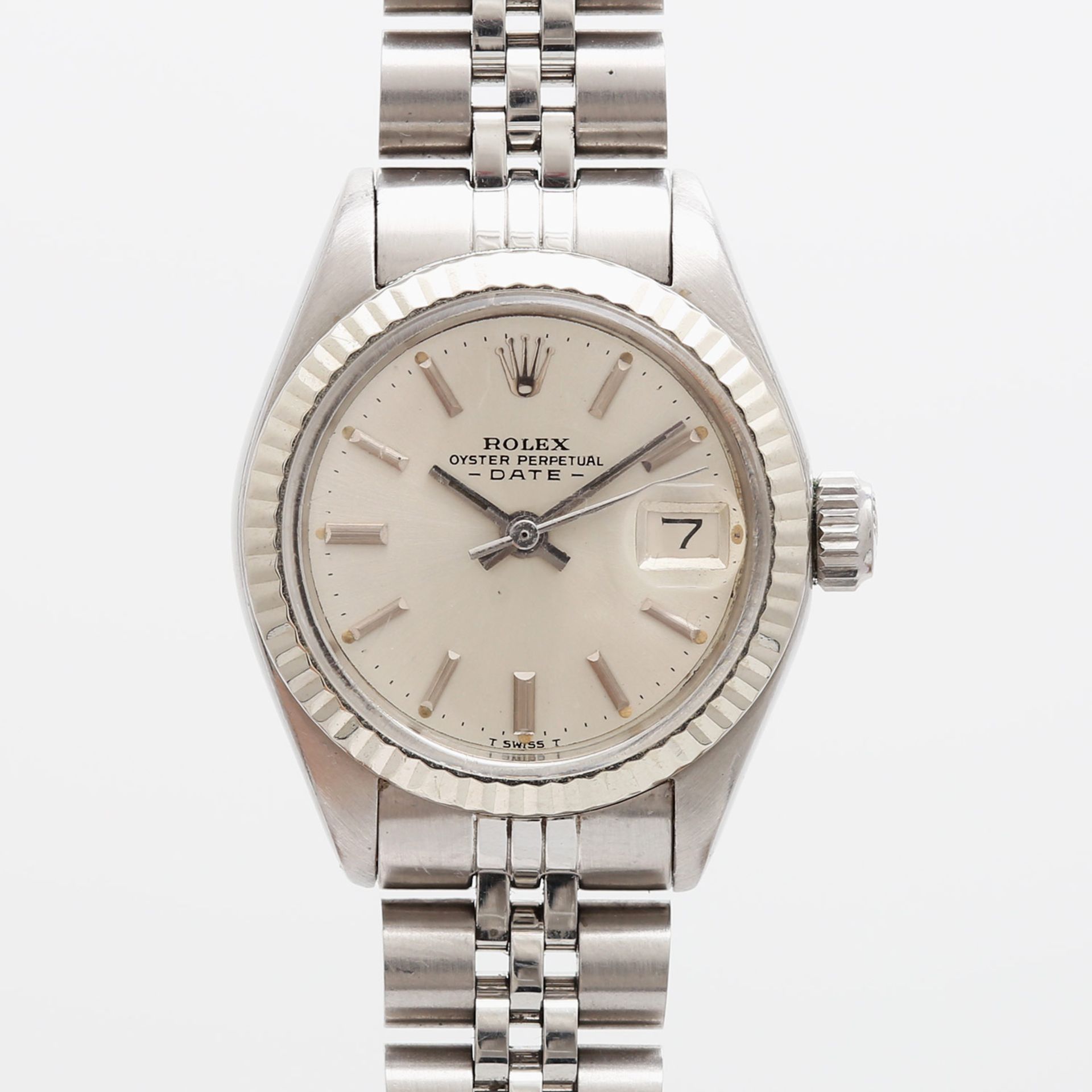 ROLEX Damenuhr "Date", ca. 1974. Edelstahl. Automatic-Werk. Ref. 6917. Serien-Nr.: 3767028. Sehr