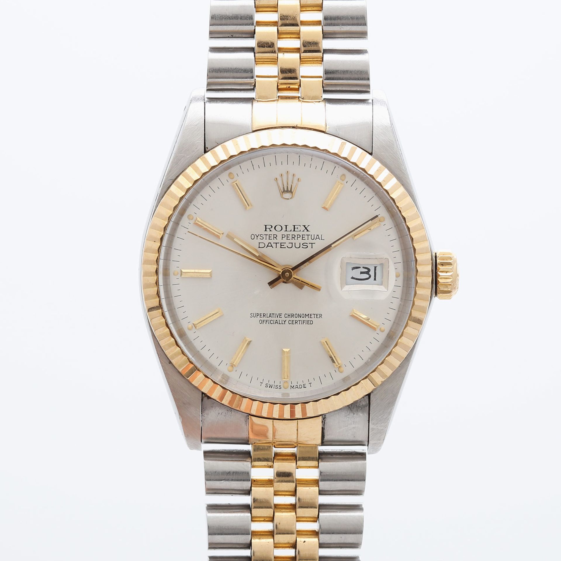 ROLEX Herrenuhr "Datejust", 1980er Jahre. Edelstahl/GG 18K. Automatic-Werk. Ref. 16013. Serien-