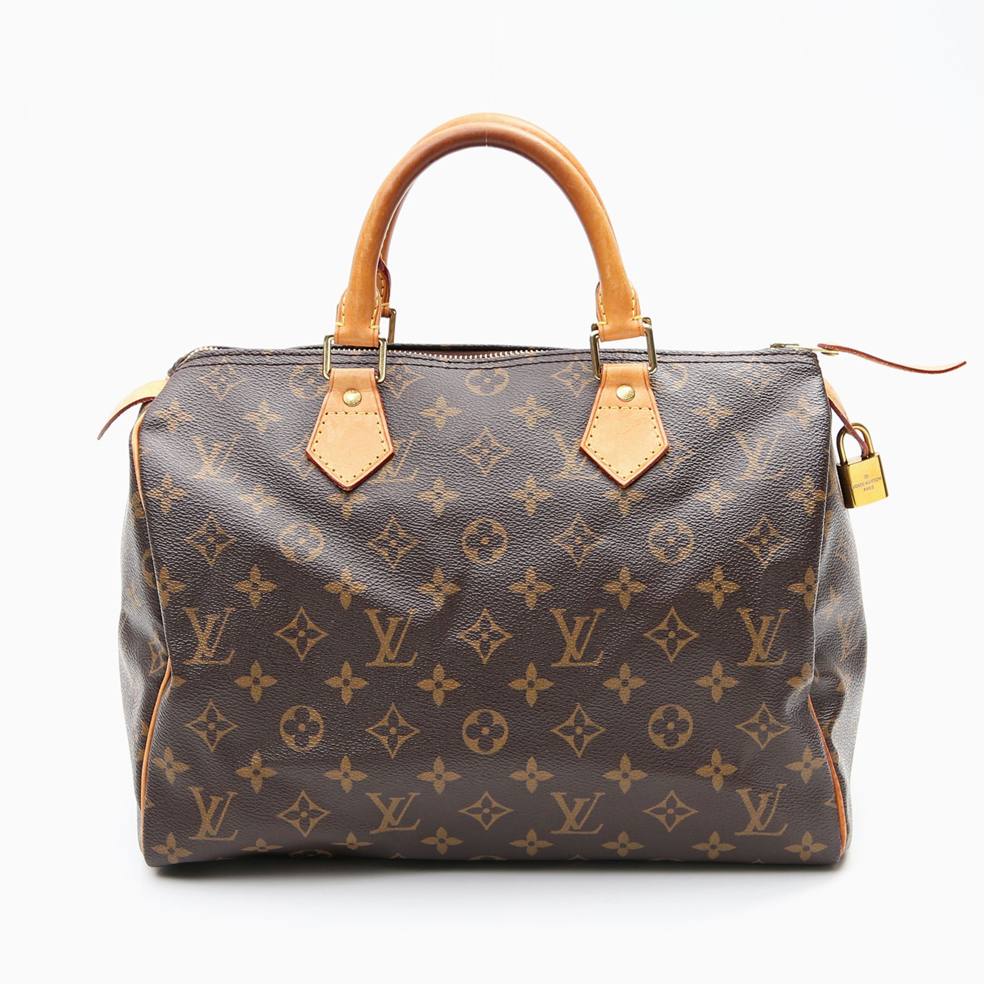 LOUIS VUITTON beliebte Henkeltasche. "SPEEDY 30". Akt. NP  760,-. IT-BAG!! Monogram Canvas. Schloss