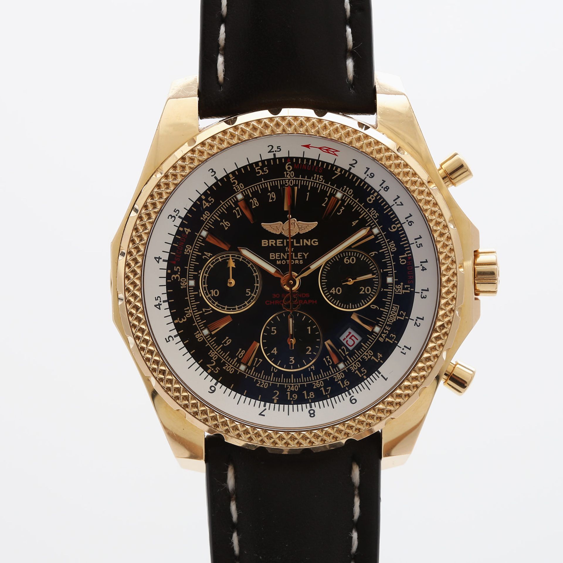 BREITLING for BENTLEY "Special Edition Chronograph" Herrenuhr, Ref. K 25362. Gehäuse GG 18K.