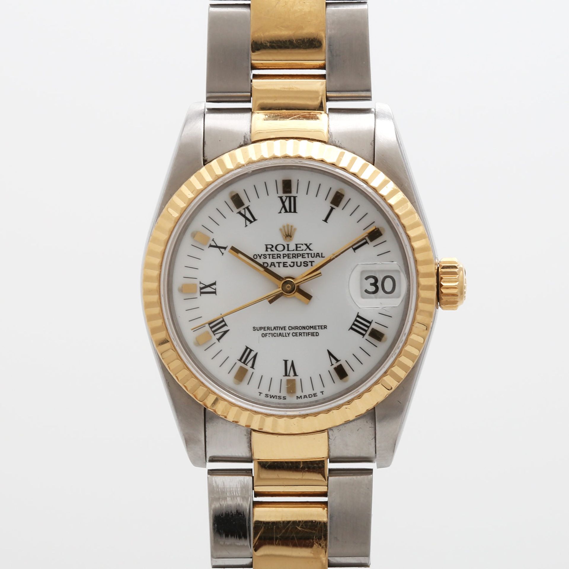 ROLEX Damenuhr "Datejust midsize". Edelstahl/GG 18K. Ref. 68273. Automatic-Werk. Serien-Nr. E