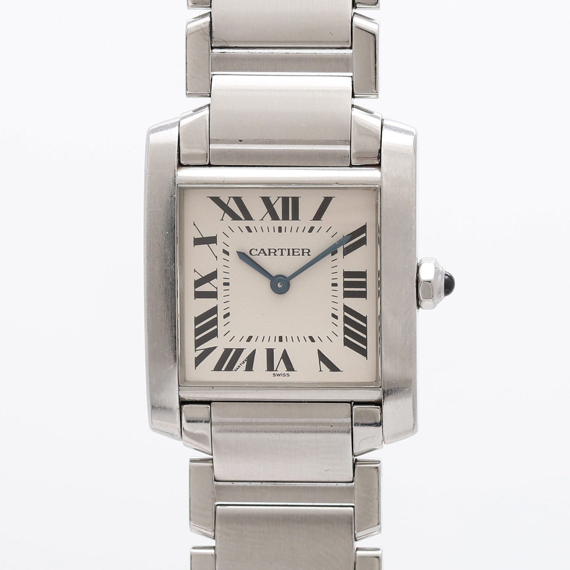 CARTIER Tank Francaise Damenuhr, Ref. 2301, ca. 1990/2000er Jahre. Edelstahl. Quarz-Werk (Uhr