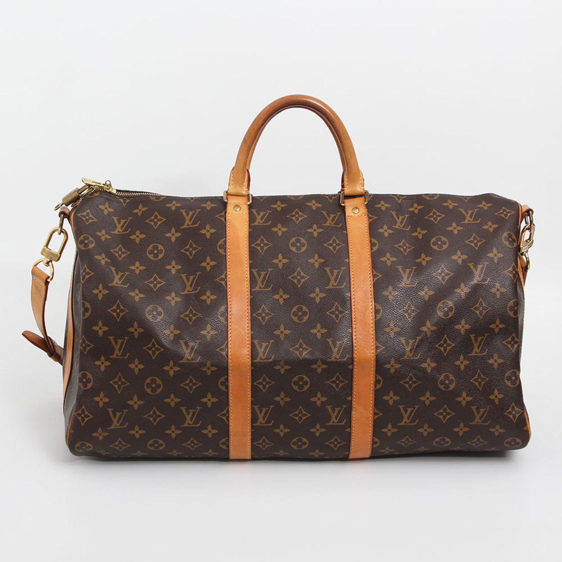 LOUIS VUITTON sportive Reißetasche "KEEPALL 50 MIT SCHULTERRIEMEN", Koll. 2008. Akt. NP.: 1.010,-