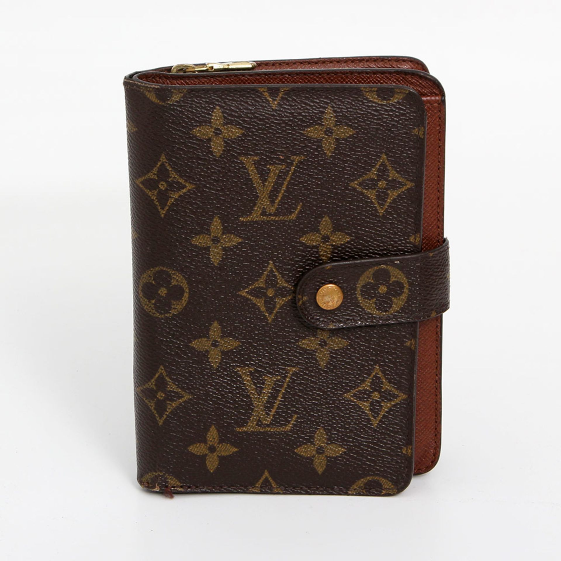 LOUIS VUITTON VINTAGE praktsiches Portemonnaie, Koll. 1992. Monogram Canvas Serie. Großes Format mit