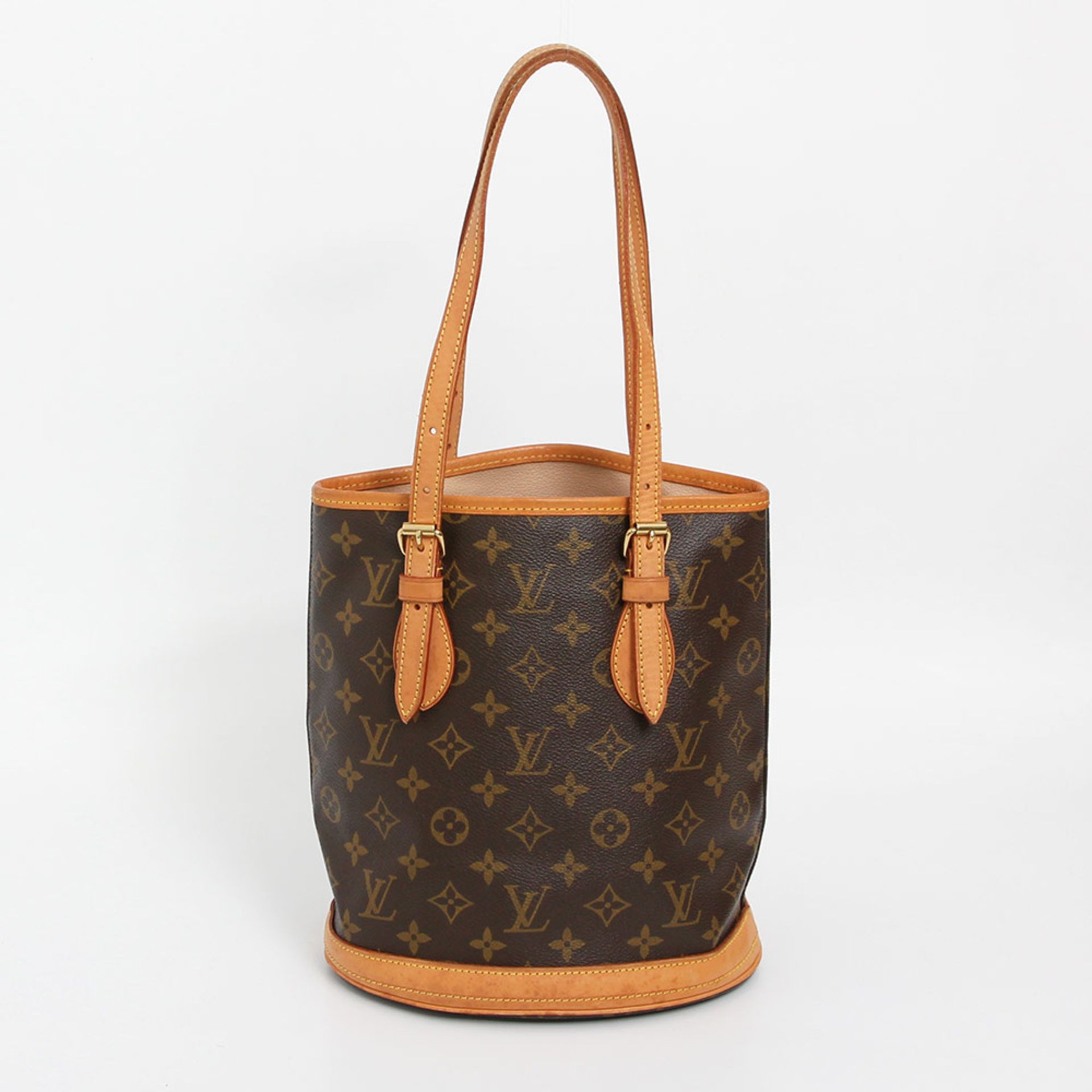 LOUIS VUITTON aparte Beuteltashe "BUCKET PM", Koll. 2004. Letzter LP. ca.: 1.000,-. Monogram Canvas