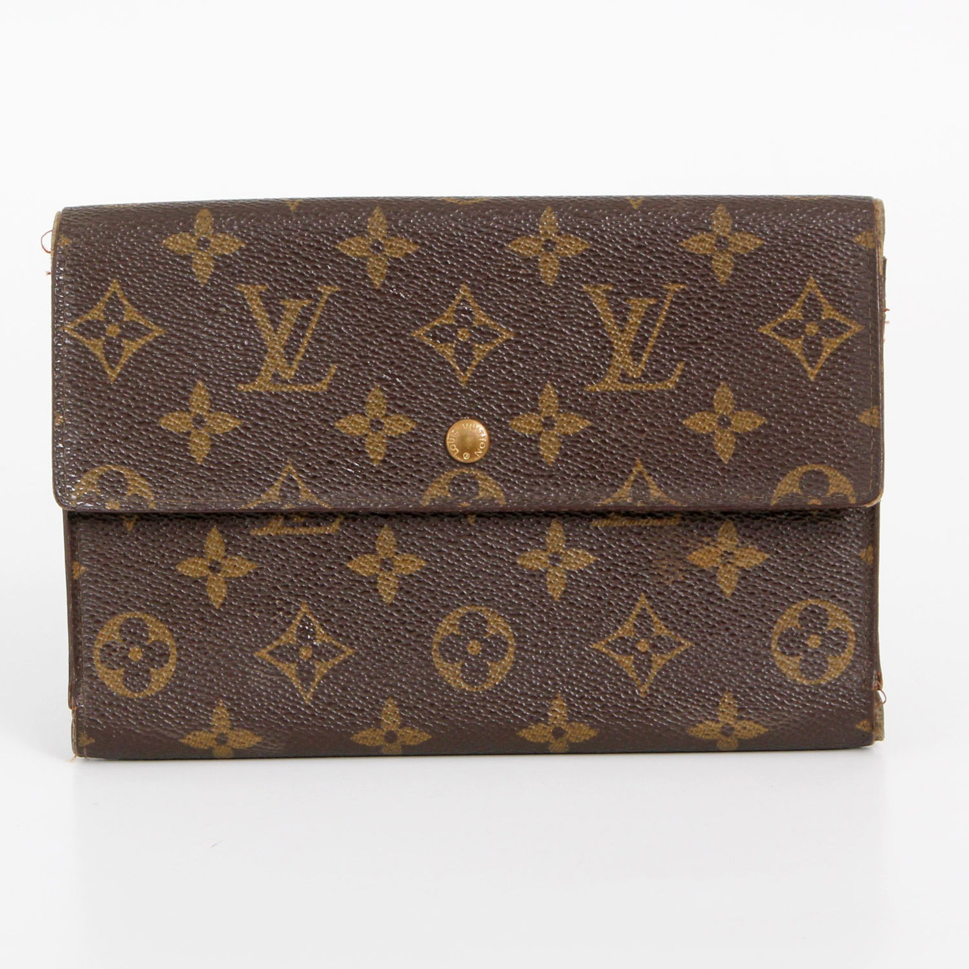 LOUIS VUITTON VINTAGE praktische Brieftasche. Wohl 80/90er Jahre. Monogram Canvas Serie,